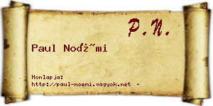 Paul Noémi névjegykártya