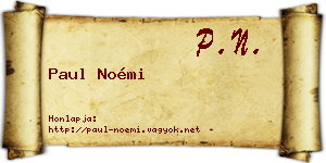 Paul Noémi névjegykártya